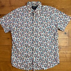 Rodd & Gunn Short Sleeve Cotton Button Down Shirt Tropical Hawaiian Print Sz XL